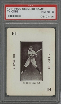 1914 WG4 Polo Grounds Game Card Ty Cobb - PSA NM-MT 8